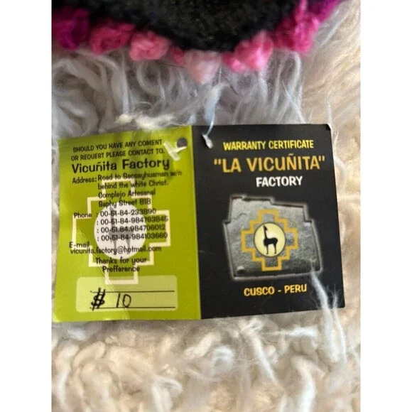 La Vicunita Peru Baby Alpaca Rainbow Color Knit Ski Winter Headband One Size NWT - Picture 5 of 5